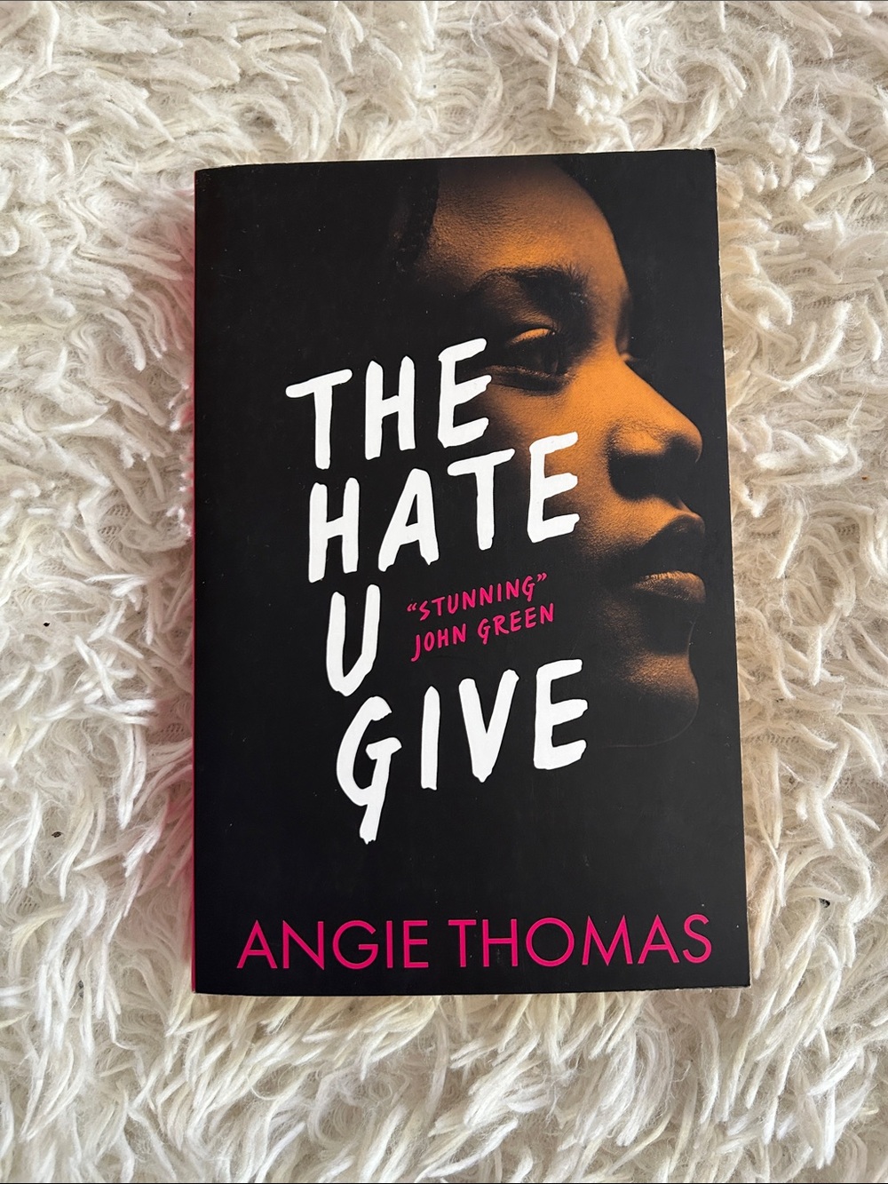Angie Thomas, The Hate U Give - Black and Pink Book Cover, UK edition, like new